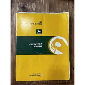 John Deere 100 Farm Loader Operators Manual OM-W28525 Issue K1
